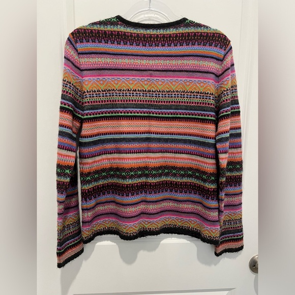 Baby Alpaca Sweater Multicolor Women's Made in Peru - Picture 5 of 12